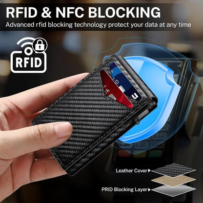 Men’s Foldable Wallet with Bifold Pop - Up ID Window RFID-Blocking  Secure Compact Card Holder Gift for Men Gift for Dad